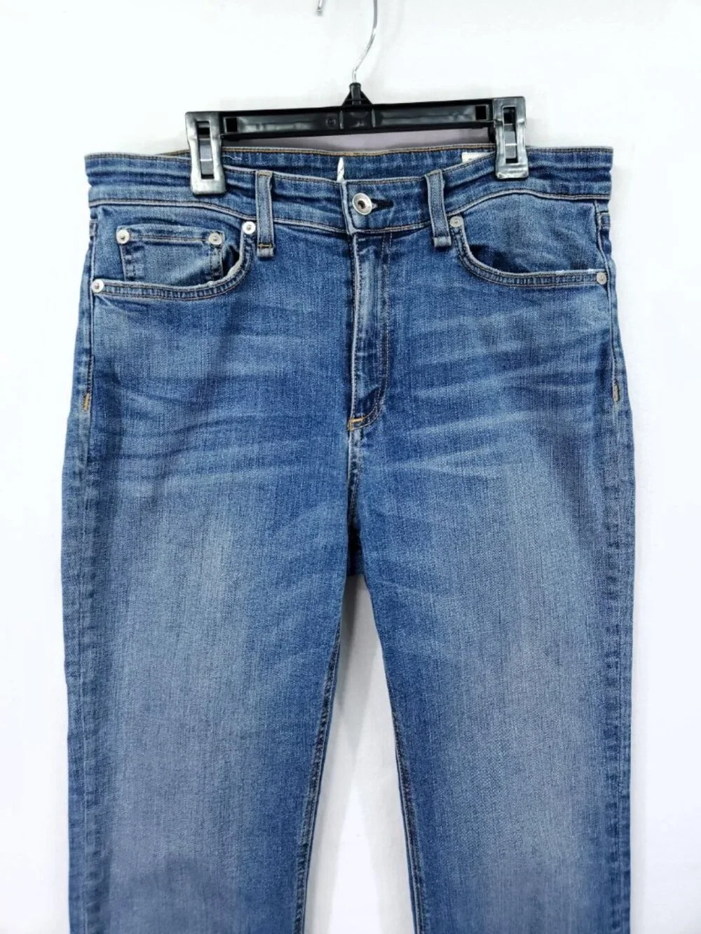 Rag & Bone Frayed Crop Distressed Hem Straight Jeans Size 29 (Actual 31x27)